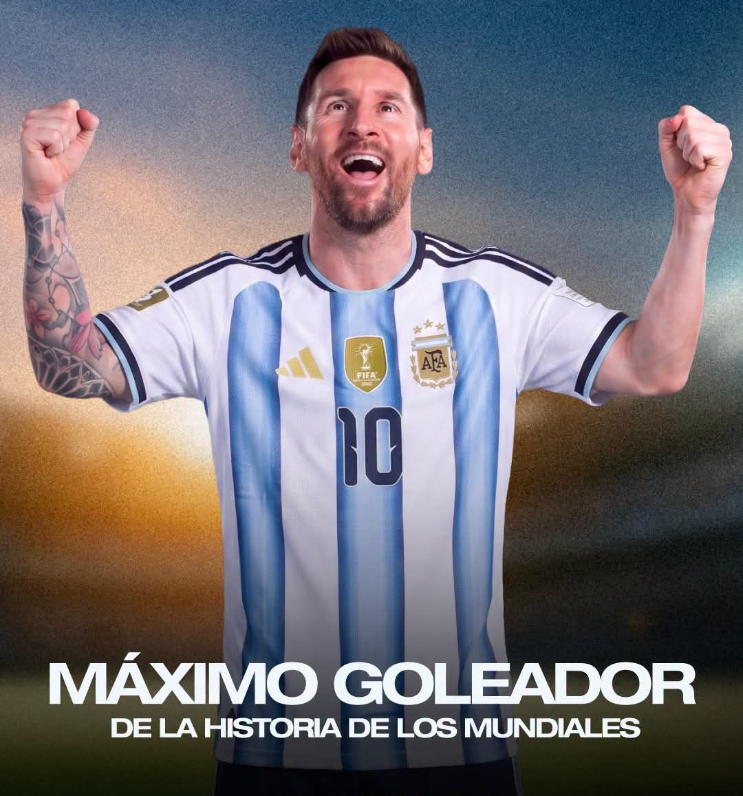 Messi la leyenda es el máximo goleador de la historia de los mundiales.